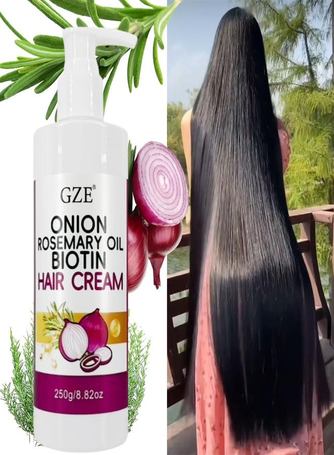 GZE Hair Cream with Onion, Rosemary Oil & Biotin | Strengthens Hair, Reduces Breakage | Nourishing Scalp Care for Thicker, Healthier Looking Hair - Image 5